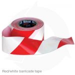 red white barricade tape