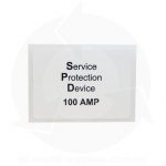 service protection device label 100amp