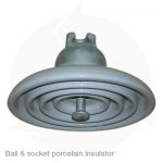 Ball and socket porcelain insulator