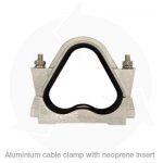 cabus cast aluminium trefoil neoprene cable clamp