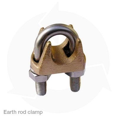 Earth rod clamp