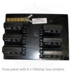 Fuse panel with 6 x 100 amp fuse holders