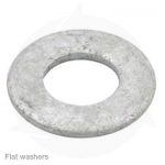 Galvanised flat round washer