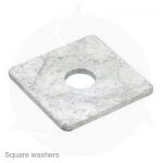 Galvanised square flat washer