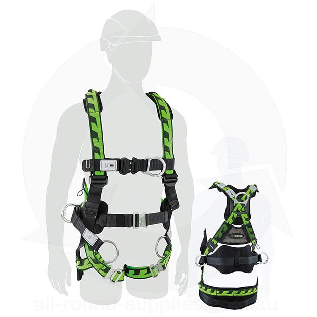 CUTICATE Black Stunt Show Performance Aerial Wire Fall Protection Harness Abseiling 