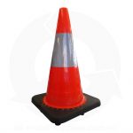 hi vis traffic cone with reflective band