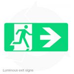 luminous exit signs