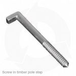 screw in timber pole step