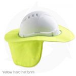 yellow hard hat brim