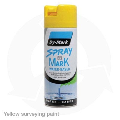 Yellow surveying paint